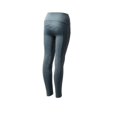 Kinder-Thermo-Leggings mit Vollgrip Horze Gillian Sturmgrau