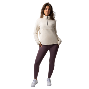 Damen-Anorak-Fleecepullover Horze Frieda Blau Jet Stream