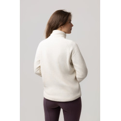 Damen-Anorak-Fleecepullover Horze Frieda Blau Jet Stream