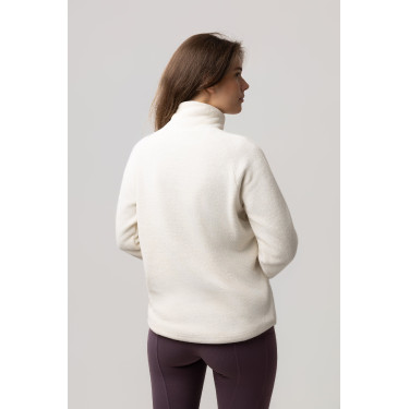 Damen-Anorak-Fleecepullover Horze Frieda Blau Jet Stream