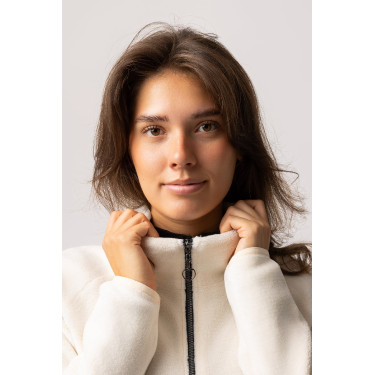 Damen-Anorak-Fleecepullover Horze Frieda Blau Jet Stream