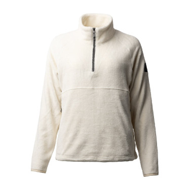 Damen-Anorak-Fleecepullover Horze Frieda Blau Jet Stream