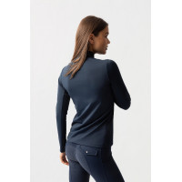 Trainings-T-Shirt mit langen Ärmeln für Damen Horze Lilian Heidelbeere Grau