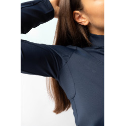 Trainings-T-Shirt mit langen Ärmeln für Damen Horze Lilian Heidelbeere Grau