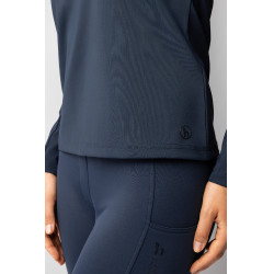 Trainings-T-Shirt mit langen Ärmeln für Damen Horze Lilian Heidelbeere Grau