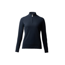 Trainings-T-Shirt mit langen Ärmeln für Damen Horze Lilian Heidelbeere Grau