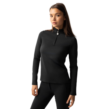 Trainings-T-Shirt mit langen Ärmeln für Damen Horze Lilian Schwarz