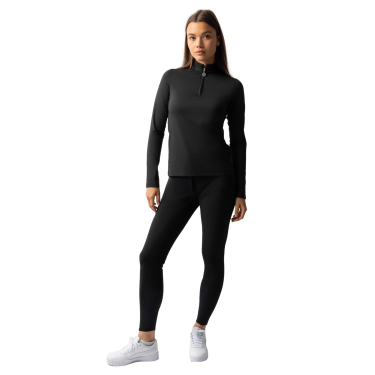 Trainings-T-Shirt mit langen Ärmeln für Damen Horze Lilian Schwarz