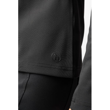 Trainings-T-Shirt mit langen Ärmeln für Damen Horze Lilian Schwarz