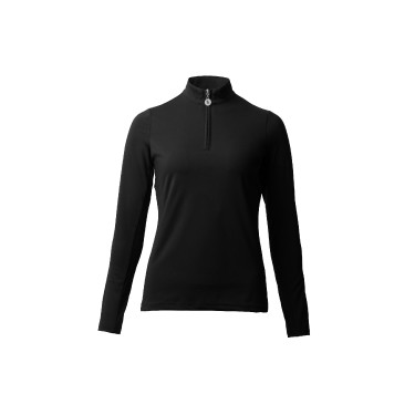 Trainings-T-Shirt mit langen Ärmeln für Damen Horze Lilian Schwarz