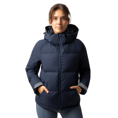 Daunenjacke Horze Dina Heidelbeere Grau