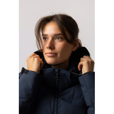 Daunenjacke Horze Dina Heidelbeere Grau