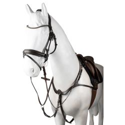 Brustblattmartingal mit Vorderzeug Horze Hampstead Braun