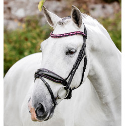 Trense Horseware Diamante Flash Schwarz / Rosa