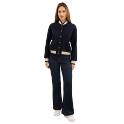Damen-Bomberjacke Harcour Beryl Marine Marineblau
