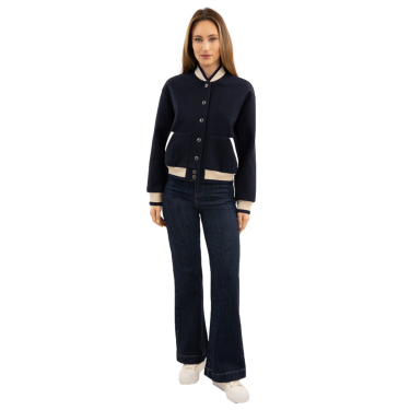 Damen-Bomberjacke Harcour Beryl Marine Marineblau