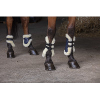 Norton XTR Gamaschen Kunstlammfell Marineblau