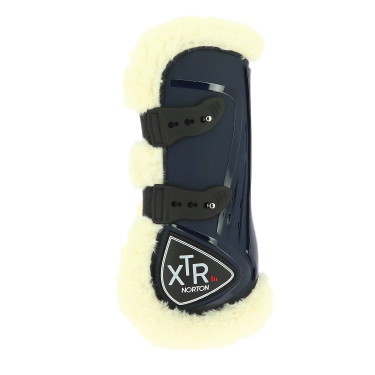 Norton XTR Gamaschen mit synthetischem Lammfell und Knöpfen Marineblau