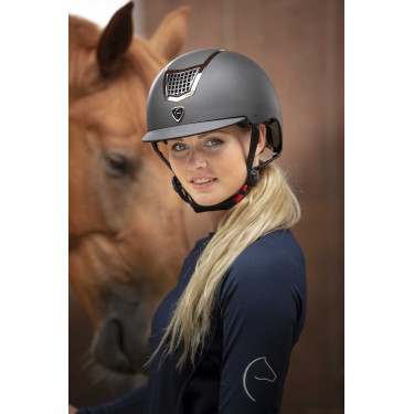 Equithème Airy Reithelm Silber / Schwarz