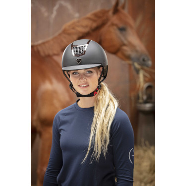 Equithème Airy Reithelm Silber / Schwarz