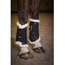 Geschlossene Gamaschen Norton XTR synthetisches Lammfell Schwarz