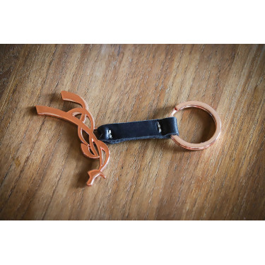 Schlüsselanhänger Pénélope Schwarz / Roségold