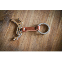 Schlüsselanhänger Pénélope Cognac / Silberfarben Braun