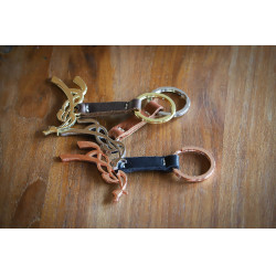 Schlüsselanhänger Pénélope Cognac / Silberfarben Braun