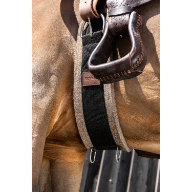 Westernsattelgurt Filz Schwarz