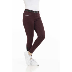 Hose Equithème Claudine Silikon-Vollbesatz Bordeaux