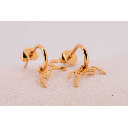 Kreolen-Ohrringe Pénélope Léonie Goldfarben