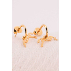 Kreolen-Ohrringe Pénélope Léonie Goldfarben