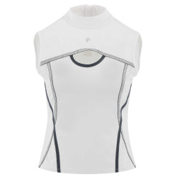 Ärmelloses Polo Equithème Puebla Weiß / Grau Wei&szlig;