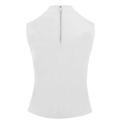 Ärmelloses Polo Equithème Puebla Weiß / Grau Wei&szlig;