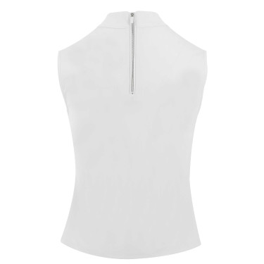 Ärmelloses Polo Equithème Puebla Weiß / Grau Wei&szlig;