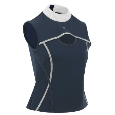 Ärmelloses Polo Equithème Puebla Marine / Grau Blau