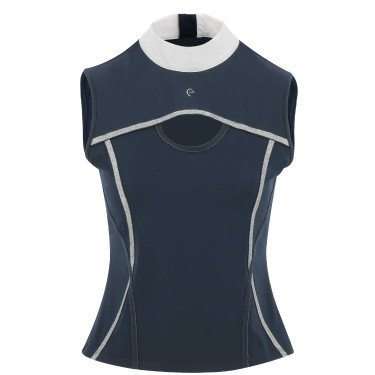 Ärmelloses Polo Equithème Puebla Marine / Grau Blau