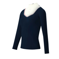 Polo Equithème Cabourg lange mouwen Marineblau
