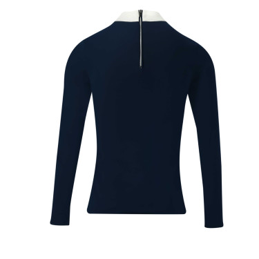 Polo Equithème Cabourg lange mouwen Marineblau