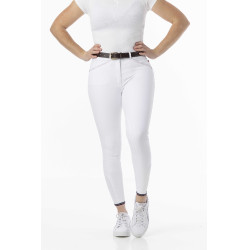 Reithose Equithème Yolande recycelt Weiß Wei&szlig;