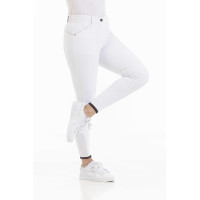 Reithose Equithème Yolande recycelt Weiß Wei&szlig;