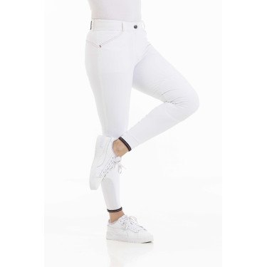 Reithose Equithème Yolande recycelt Weiß Wei&szlig;