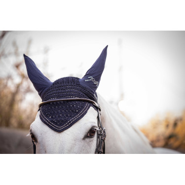 Mütze für Pferde New Strass Pénélope Marineblau