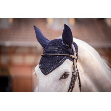 Mütze für Pferde New Strass Pénélope Marineblau