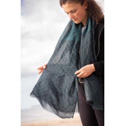 Stola Alix Pénélope Schwarz / Entenblau