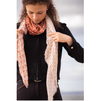 Stola Alix Pénélope Ecru / Rostfarben Wei&szlig;