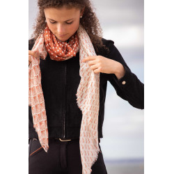 Stola Alix Pénélope Ecru / Rostfarben Wei&szlig;