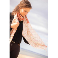 Stola Alix Pénélope Ecru / Rostfarben Wei&szlig;