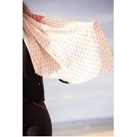 Stola Alix Pénélope Ecru / Rostfarben Wei&szlig;