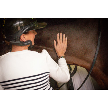 Pullover Pénélope x Saint James Maelle Ecru / Marine / Rot Motive